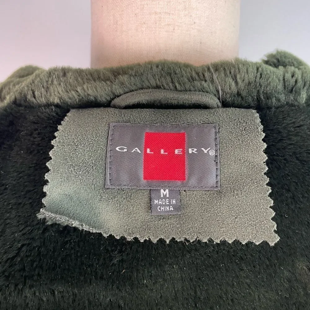 Gallery Women's Green Toggle Coat Size M EUC